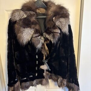 Custom made boho fur jacket